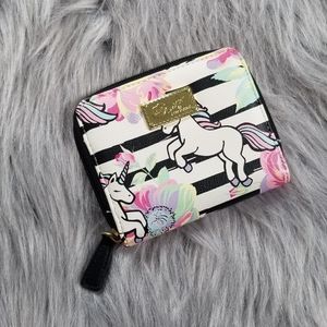 Luv Betsey Johnson Unicorn Zip Around Wallet